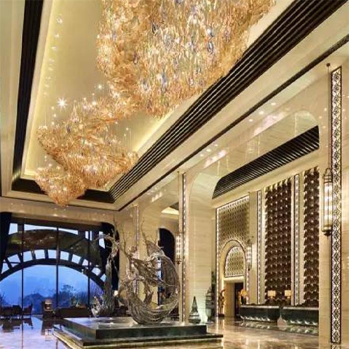 酒店燈飾訂做_大型水晶燈哪個廠家定做【孫氏照明】